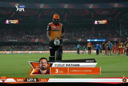 M54: RCB vs SRH – Yusuf Pathan Wicket