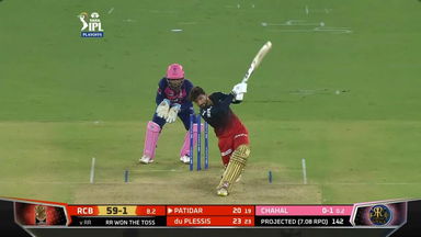 Into the stands - Rajat's powerful maximum