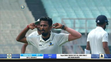 Ranji Trophy 2019-20: Bengal  vs Karnataka, SF2 - Fall of wickets, Karnataka 2nd Innings