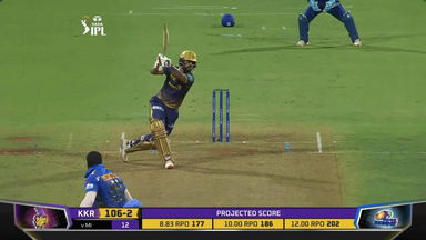 M56: MI vs KKR – Nitish Rana Six