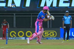 Riyan Parag's grounded helicopter shot