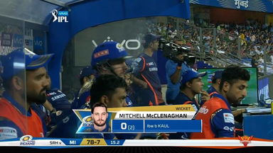 M23: MI vs SRH – Mitchell McClenaghan Wicket