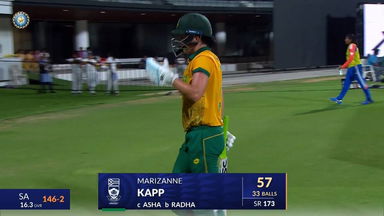 IND-W vs SA-W 2024, 1st T20I: Marizanne Kapp Wicket