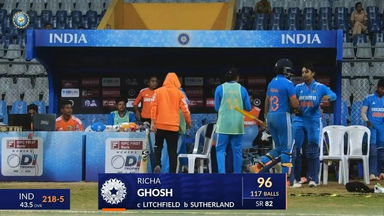 IND-W vs AUS-W 2023-24, 2nd ODI: Richa Ghosh Wicket