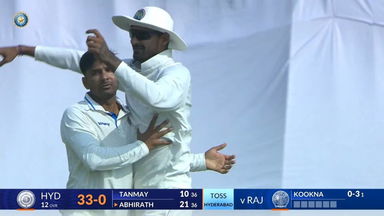 Ranji Trophy 2024/25, Rajasthan vs Hyderabad, Day 1: Match Highlights