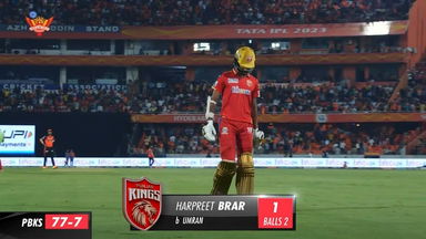 M14: SRH vs PBKS – Harpreet Brar Wicket