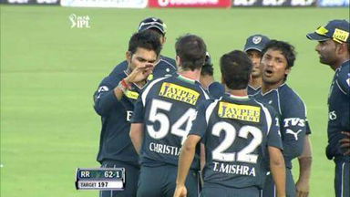 Match 20 RR vs DC – Dravid's Wicket