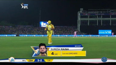 M25: RR vs CSK – Suresh Raina Wicket