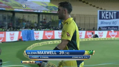 IND vs AUS 2017, 1st ODI: Glenn Maxwell Wicket