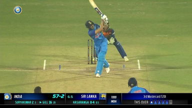 IND vs SL 2023, 3RD T20I: Shubman Gill  Six