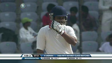 Ranji Trophy Finals 2013-14 - Kedar Jadhav's 112