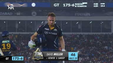 M23: GT vs RR – David Miller Wicket