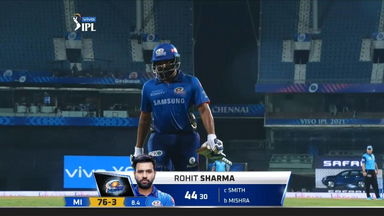 M13: DC vs MI   – Rohit Sharma Wicket