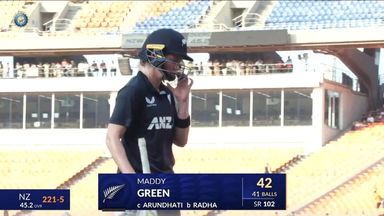 IND-W vs NZ-W 2024, 2nd ODI: Maddy Green Wicket