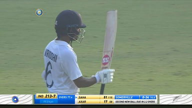 Saha’s gritty fifty takes India to safety