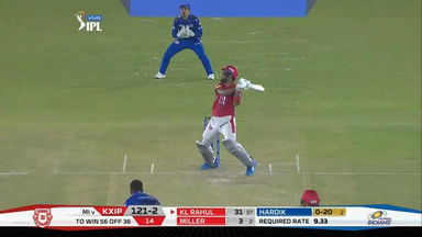 M09: KXIP vs MI – KL Rahul Six