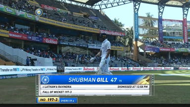 IND vs NZ 2021, 2nd Test, Day 3: Shubman Gill Wicket