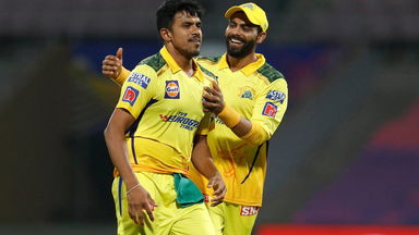 Maheesh Theekshana's first wicket in the IPL