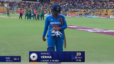 IND-W vs SA-W 2024, 2nd ODI: Shafali Verma Wicket