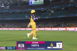 M03- UP vs GG: Devika Vaidya  Wicket