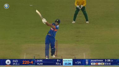 IND vs SA 2025, 5th T20I: Shivam Dube Six