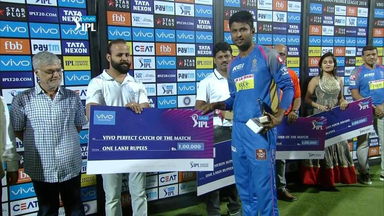 M06: RR vs DD – VIVO perfect catch of the match – Krishnappa Gowtham