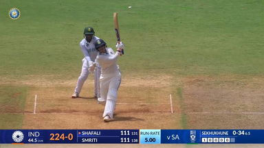 IND-W vs SA-W 2024, 1st Test: Shafali Verma Six