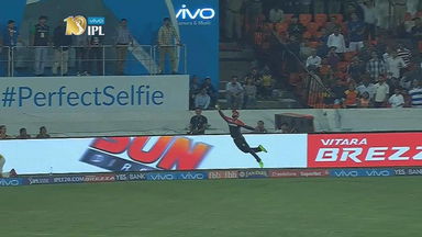 Mandeep Singh's scorcher of an effort at the boundary ropes