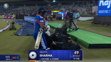 IND-W vs ZIM-W 2026, 1st T20I: Deepti Sharma Wicket