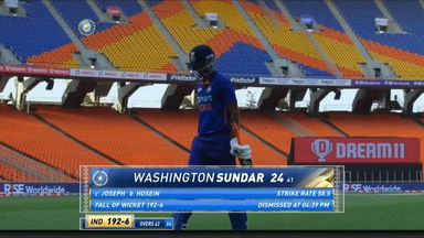 IND vs WI 2022, 2ND ODI: Washington Sundar Wicket