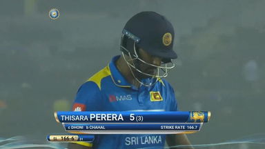 IND vs SL 2017, 2nd ODI: Thisara Perera Wicket