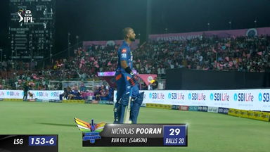 M26: RR vs LSG – Nicholas Pooran Wicket