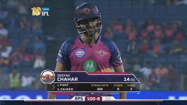 M9: RPS vs DD – Deepak Chahar Wicket