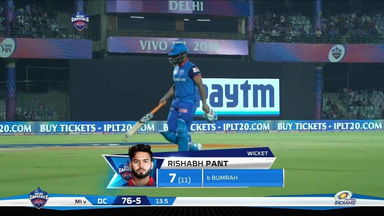 M34: DC vs MI – Rishabh Pant Wicket