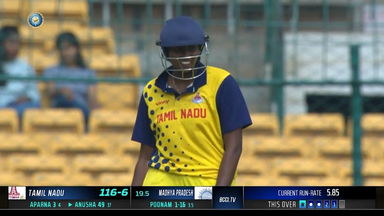 Senior Women's T20 Trophy2022 PQF1 : S Anusha shines for Tamil Nadu with a brisk 50 (38)