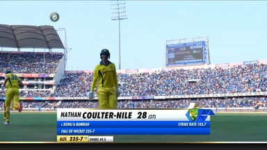 IND vs AUS 2019, 1st ODI: Nathan Coulter-Nile Wicket