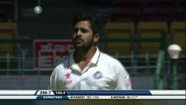 Irani Cup 2014-15: Karnataka v Rest of India XI, S Thakur's five-for
