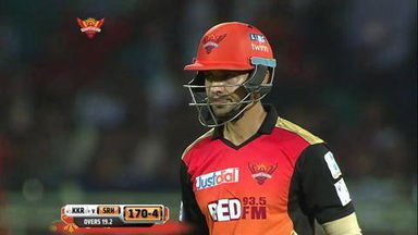 M19: SRH vs KKR – Naman Ojha Wicket
