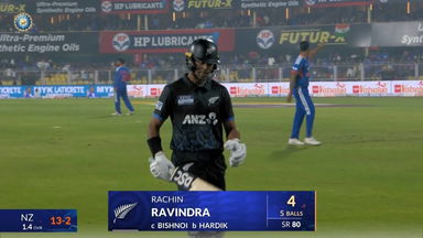 IND vs NZ 2026, 3rd T20I: Rachin Ravindra Wicket