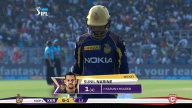 M18: KKR vs KXIP – Sunil Narine Wicket