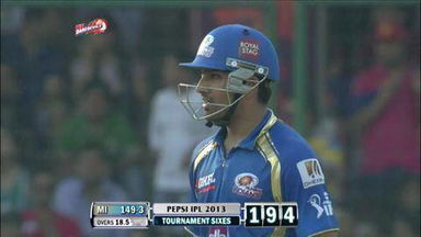 M28: DD vs MI – Rohit Sharma Six