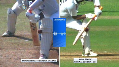 Pujara makes a successful DRS call