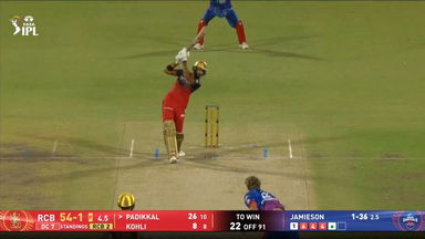 IPL 2026 M39: DC vs RCB - Devdutt Padikkal Six