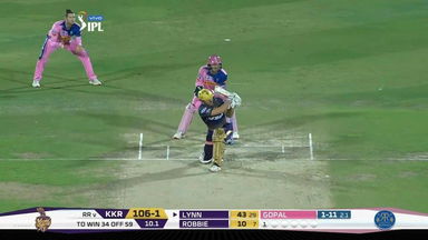 M21: RR vs KKR – Chris Lynn Six