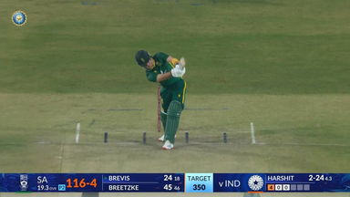 IND vs SA 2025, 1st ODI: Dewald Brevis Six
