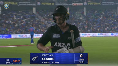 IND vs NZ 2026, 1st T20I: Kristian Clarke Wicket