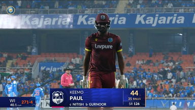 IND vs WI 2026, 3rd ODI: Keemo Paul Wicket