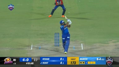 M16: DC vs MI – Rohit Sharma Six