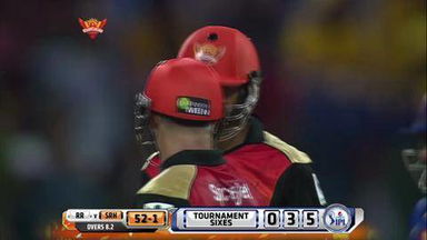 M4: SRH vs RR –  Shikhar Dhawan Six