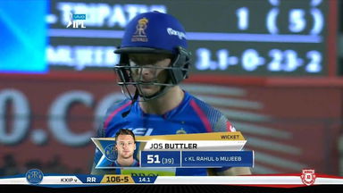 M38: KXIP vs RR – Jos Buttler Wicket